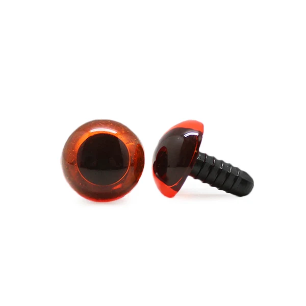 Veiligheidsogen Transparant Oranje 14mm per paar