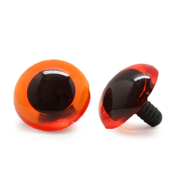 Veiligheidsogen Transparant Oranje 24mm per paar