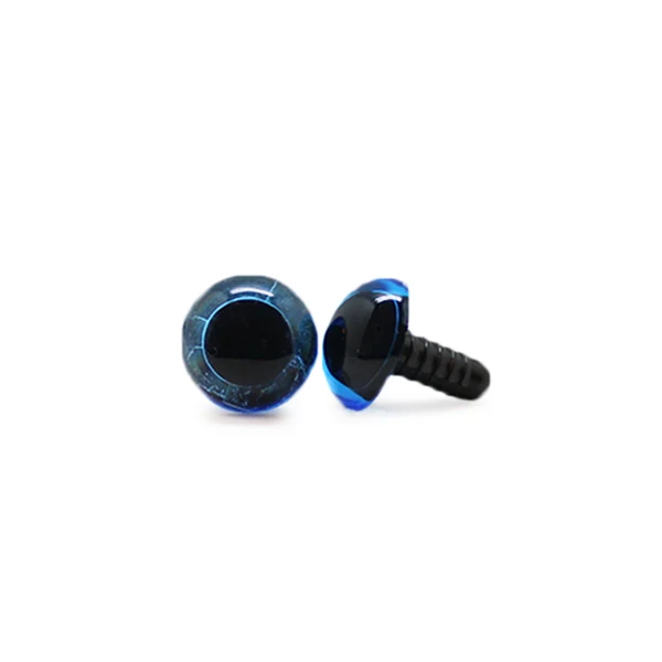 Veiligheidsogen Transparant Blauw 10mm per paar