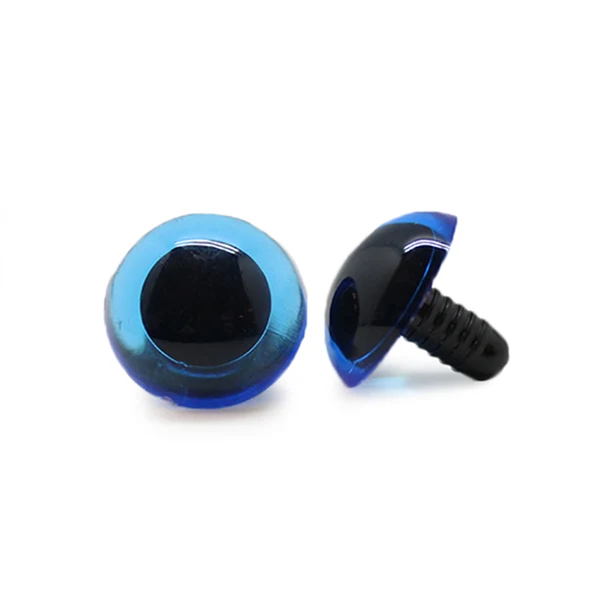 Veiligheidsogen Transparant Blauw 16mm per paar