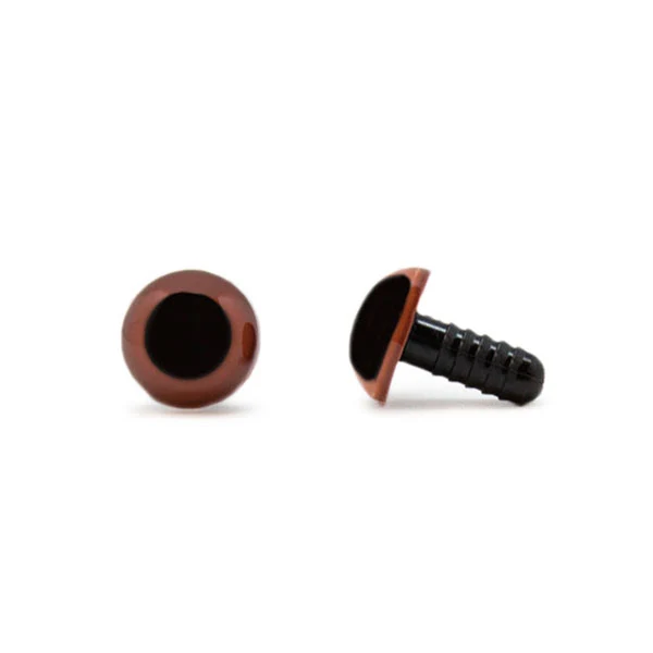 Veiligheidsogen Bruin 10mm per paar