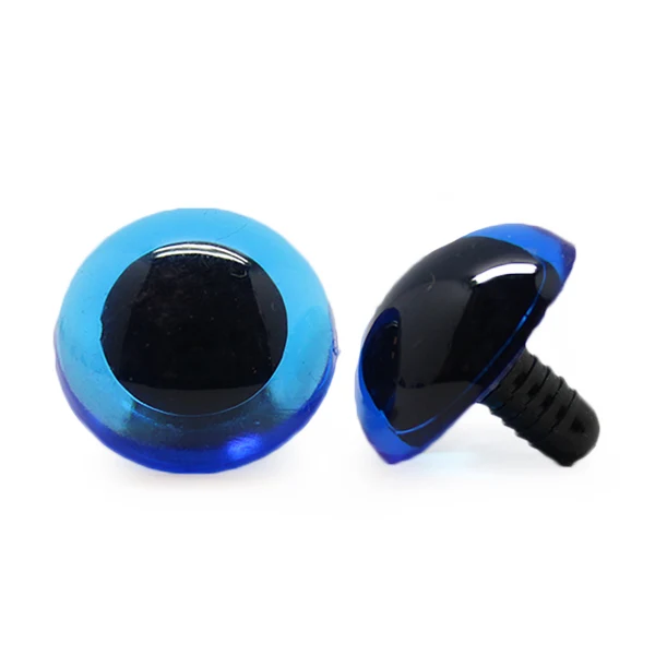 Veiligheidsogen Transparant Blauw 24 mm per paar