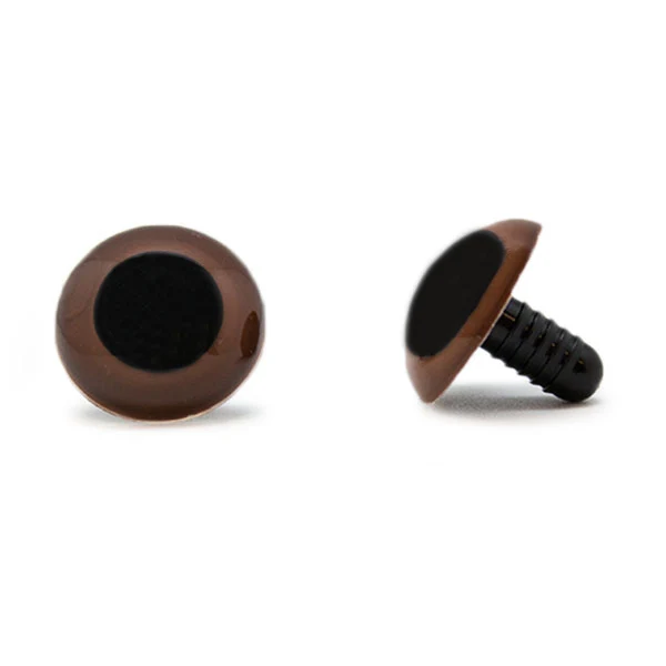Veiligheidsogen Bruin 20mm per paar