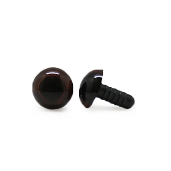 Veiligheidsogen Transparant Bruin 14mm per paar
