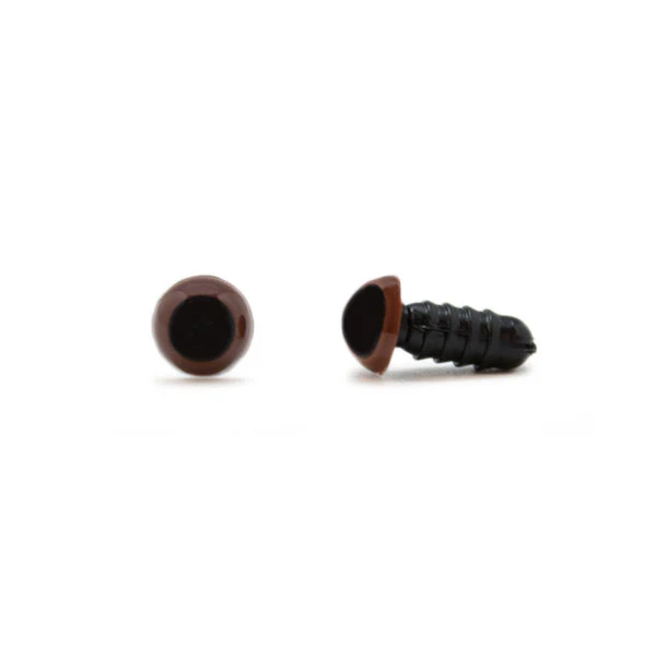 Veiligheidsogen Bruin 8mm per paar
