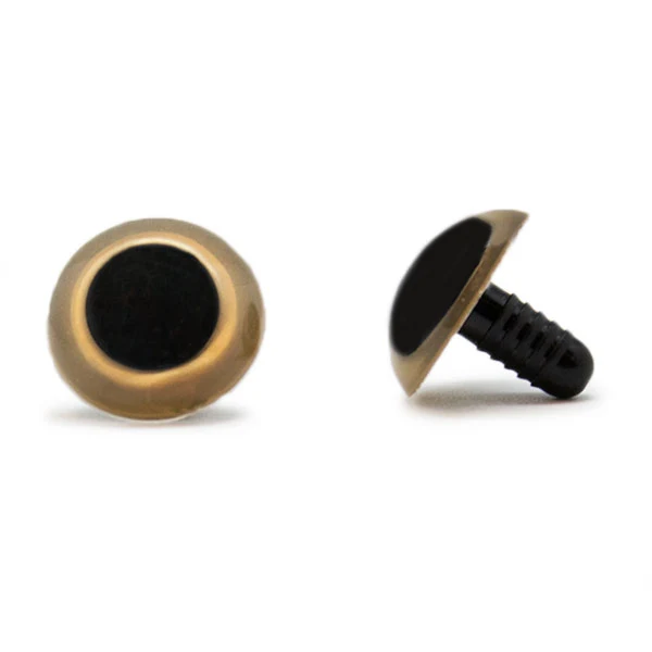 Veiligheidsogen Goud 20mm per paar