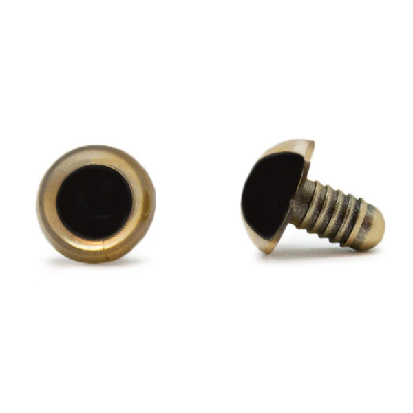 Veiligheidsogen Goud 15mm per paar