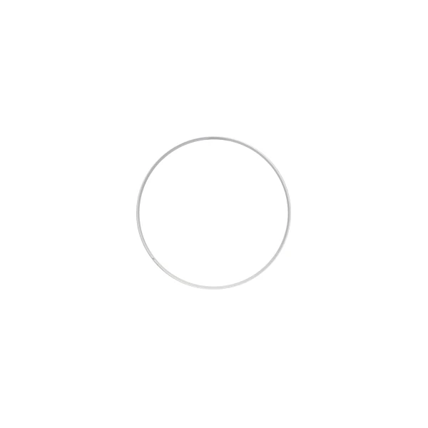 Metalen ring 10cm - Wit