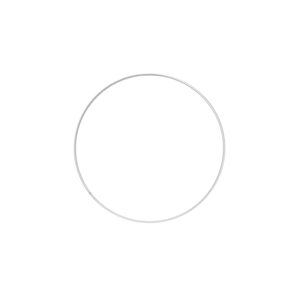 Metalen ring 20cm - Wit