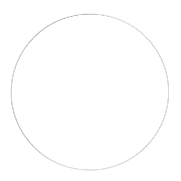 Metalen ring 45cm - Wit