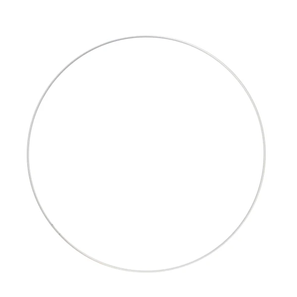 Metalen ring 40cm - Wit