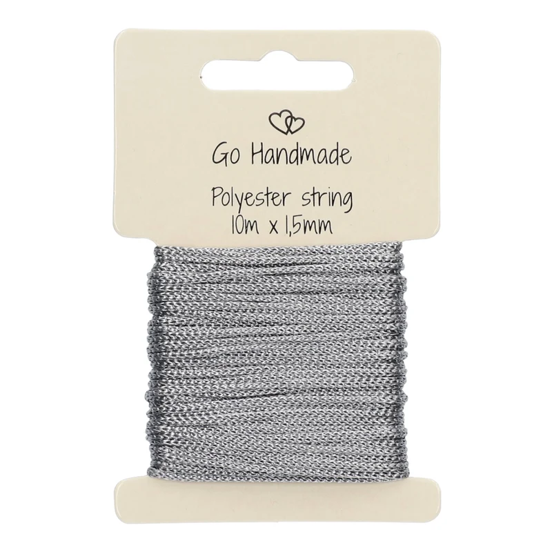 Go Handmade Polyester Koord 3 Grijs