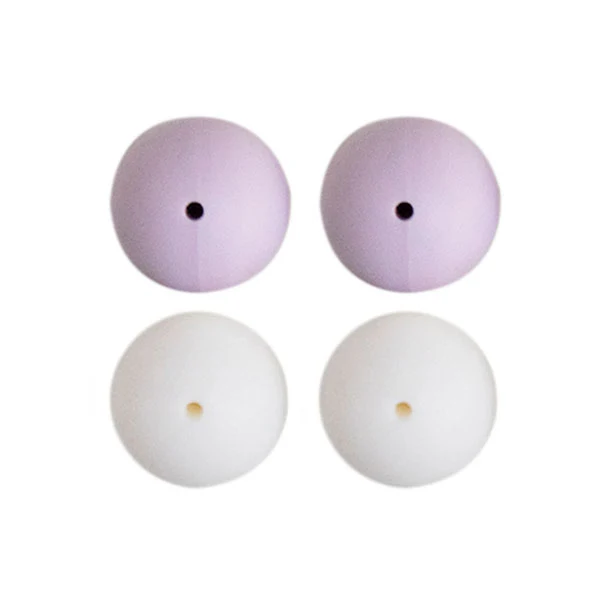 Go Handmade Siliconen Kralen 4 Stuks 24 Lavendel Mix