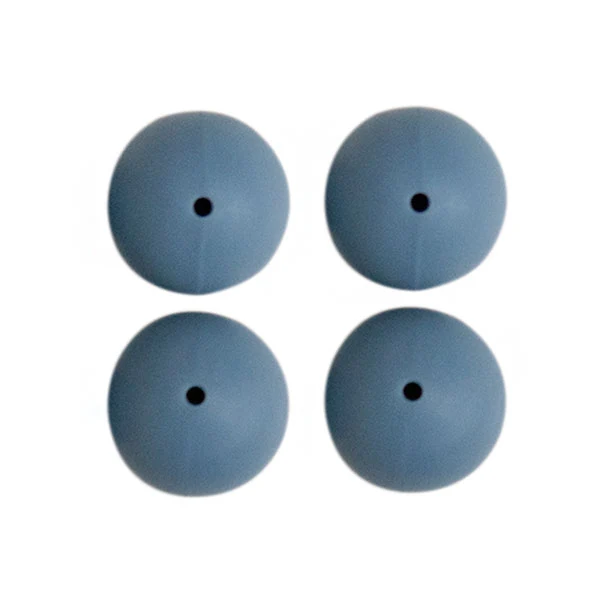 Go Handmade Siliconen Kralen 4 Stuks 33 Jeans Blauw