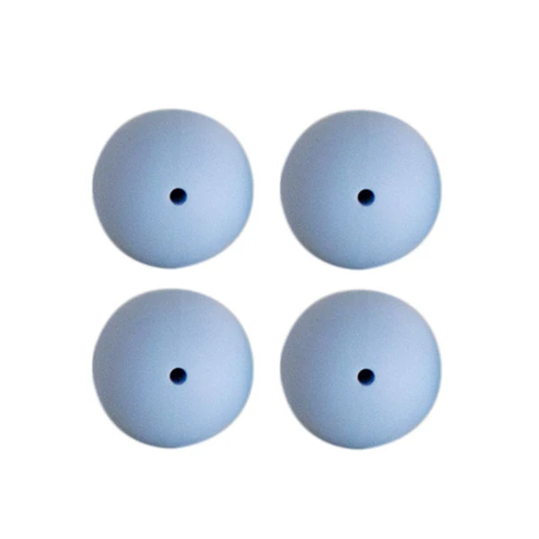 Go Handmade Siliconen Kralen 4 Stuks 32 Baby Blauw
