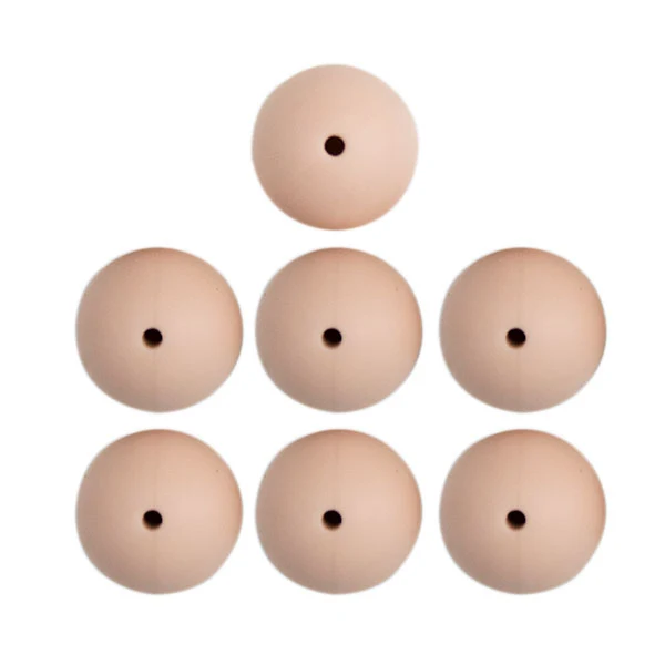 Go Handmade Siliconen Kralen 7 Stuks 18 Vanille