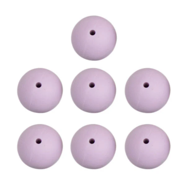 Go Handmade Siliconen Kralen 7 Stuks 21 Lavender