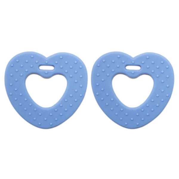 Go Handmade Hartjes Bijtringen 14 Babyblauw