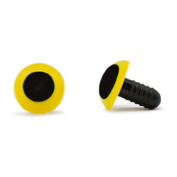Veiligheidsogen Geel 15mm per paar