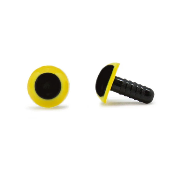 Veiligheidsogen Geel 12mm per paar