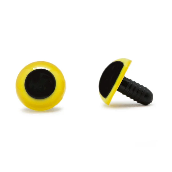 Veiligheidsogen Geel 18mm per paar