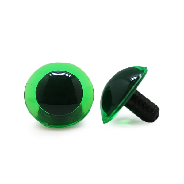Veiligheidsogen Transparant Groen 18 mm per paar