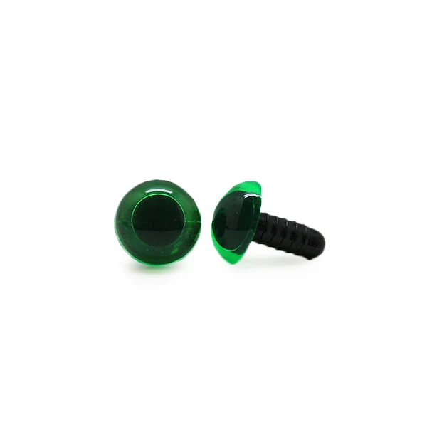 Veiligheidsogen Transparant Groen 10mm per paar