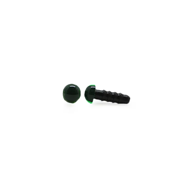 Veiligheidsogen Transparant Groen 6mm per paar