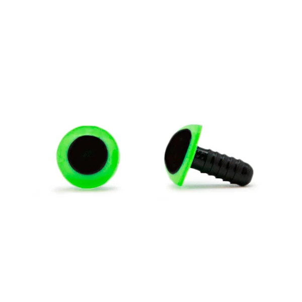 Veiligheidsogen Groen 10mm per paar