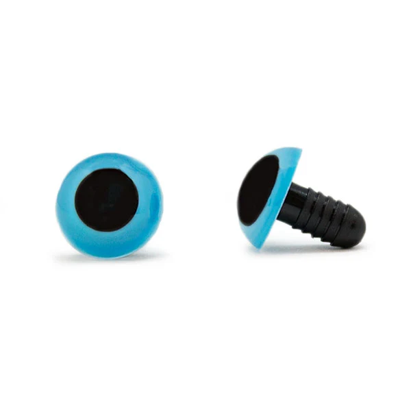 Veiligheidsogen Blauw 15 mm per paar