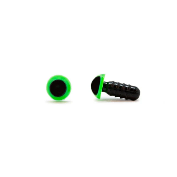 Veiligheidsogen Groen 6mm per paar