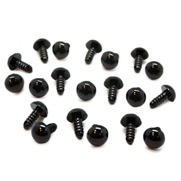 Veiligheidsogen Zwart 18mm 10 paar