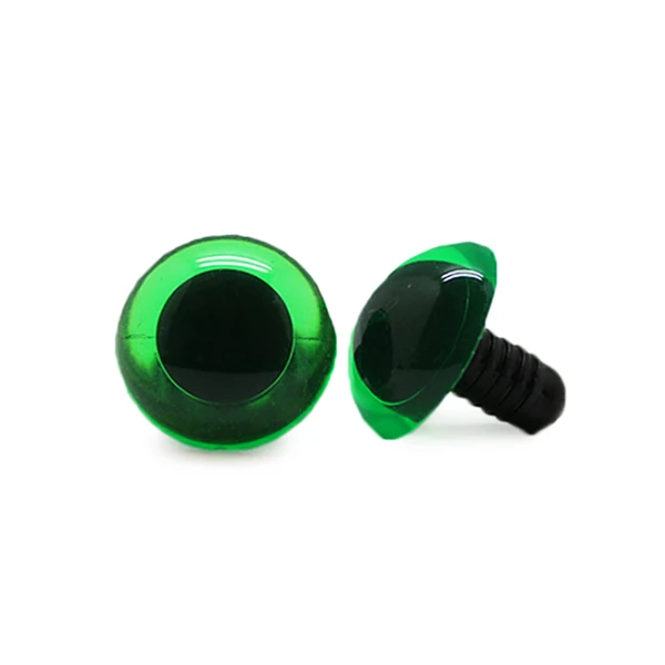 Veiligheidsogen Transparant Groen 14 mm per paar