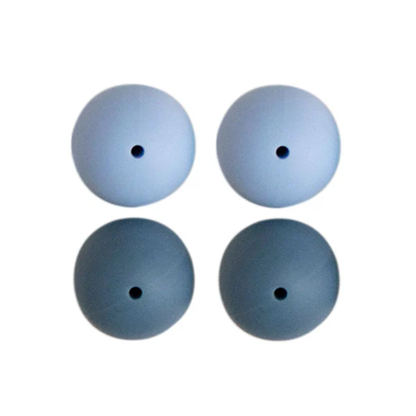 Go Handmade Siliconen Kralen 4 Stuks 23 Blauw Mix