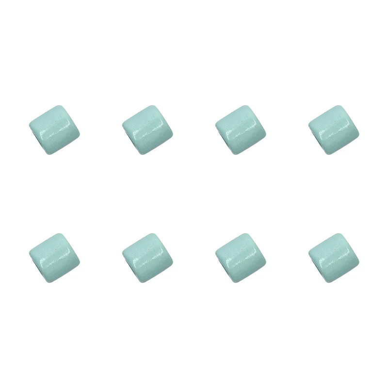 Rico Macramé Houten Kralen 17x17mm Turquoise - 8 stuks