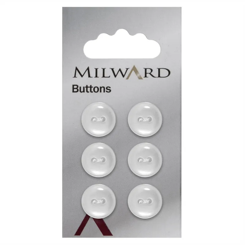 Milward Parelmoer Bolle Knoop Wit 13mm (6 stuks)