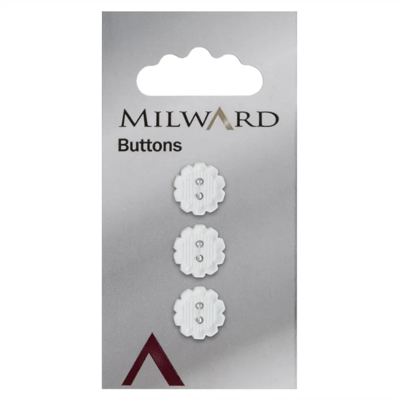 Milward Bloem Knoop Wit 15mm (3 stuks)