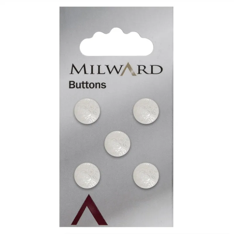 Milward Parelmoer Knoop met Werkje 11mm (5 stuks)
