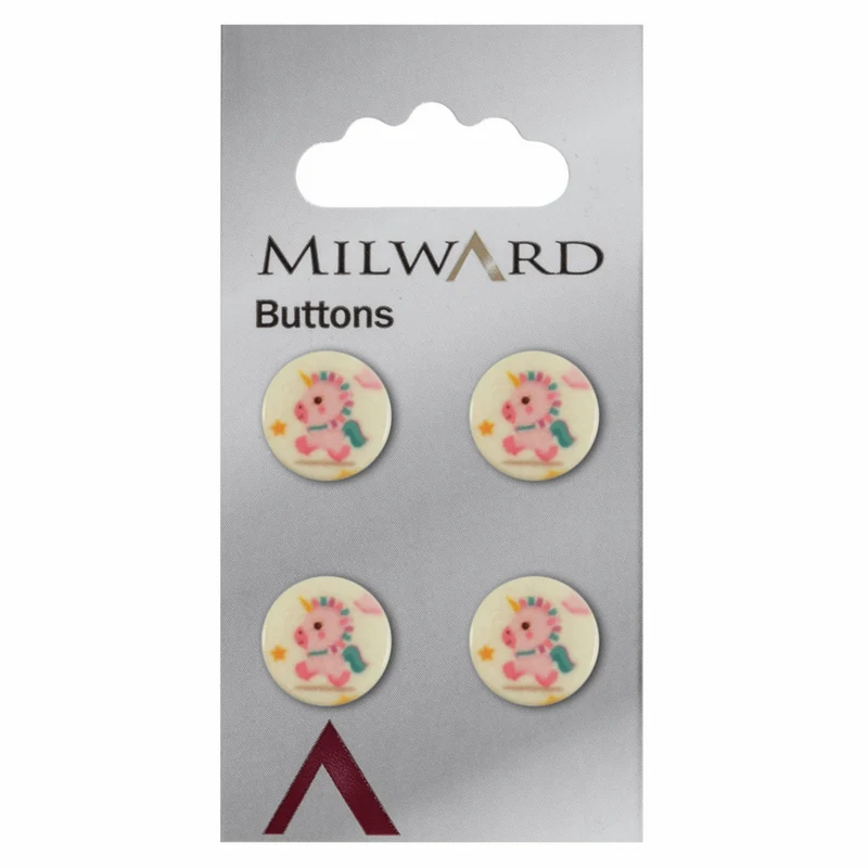 Milward Ronde Knoop met Unicorn 13mm (4 stuks)