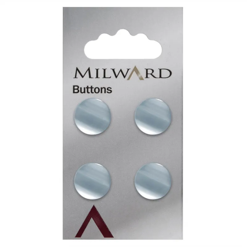 Milward Knoop Glans Blauw 13mm (4 stuks)