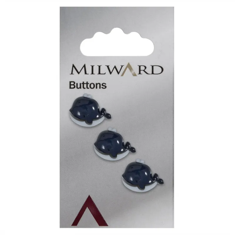 Milward Knoop Walvis Blauw 16mm (3 stuks)