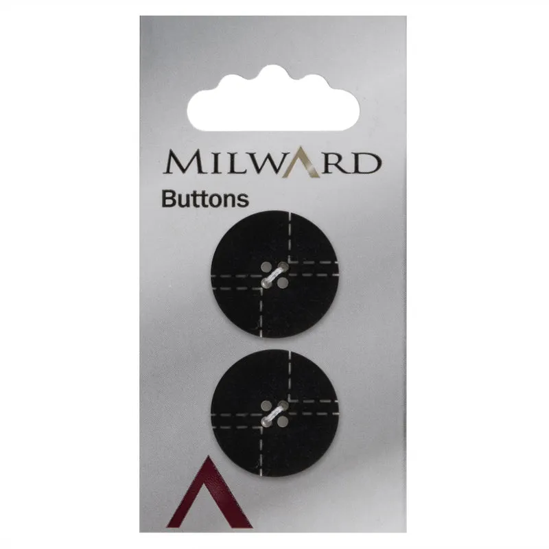 Milward Knoop met Stick Werkje Zwart 22mm (2 stuks)