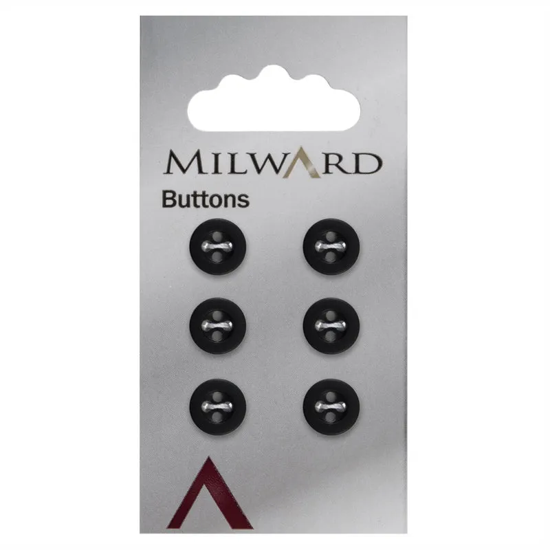 Milward Knoop Mat Zwart 10mm (6 stuks)