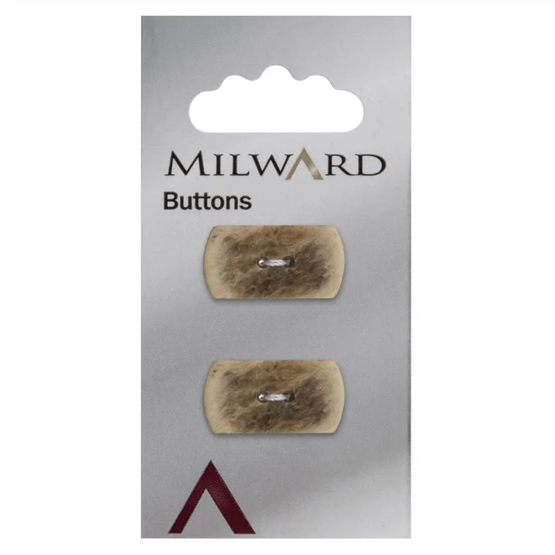 Milward Fantasievorm Knoop Beige 22mm (2 stuks)