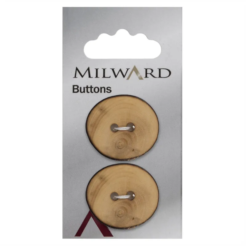 Milward Fantasievorm Knoop Hout 25mm (2 stuks)