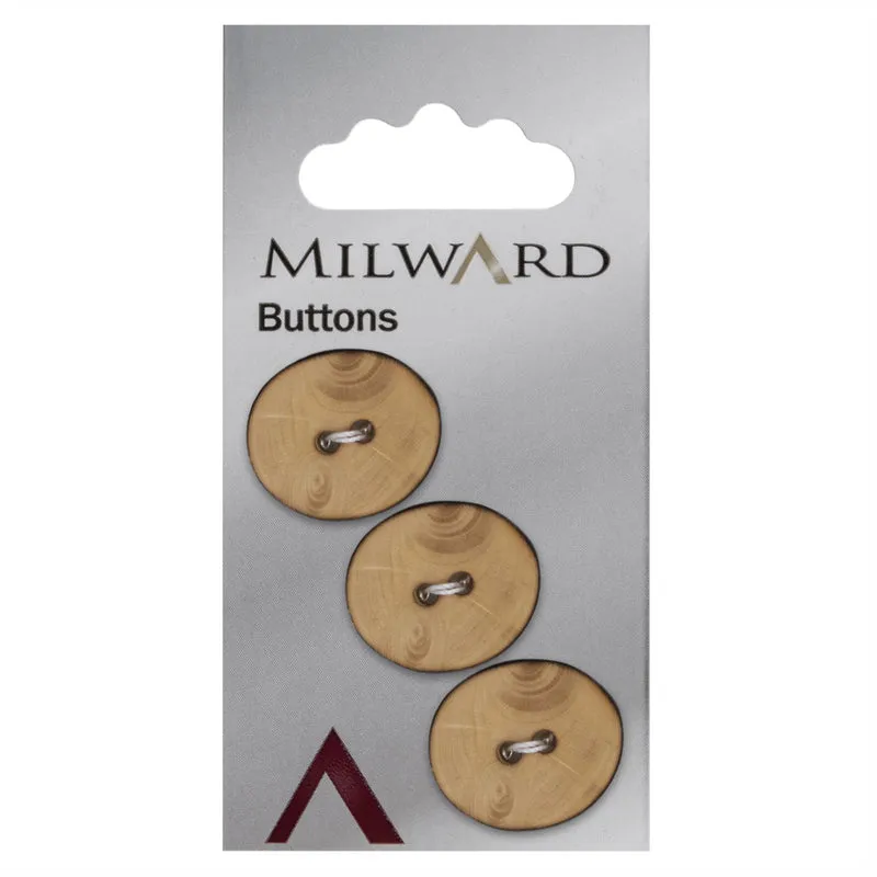 Milward Fantasievorm Knoop Hout 18mm (3 stuks)