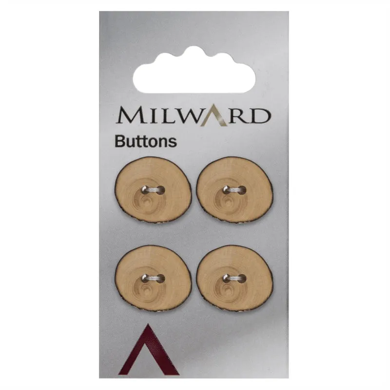 Milward Fantasievorm Knoop Hout 15mm (4 stuks)