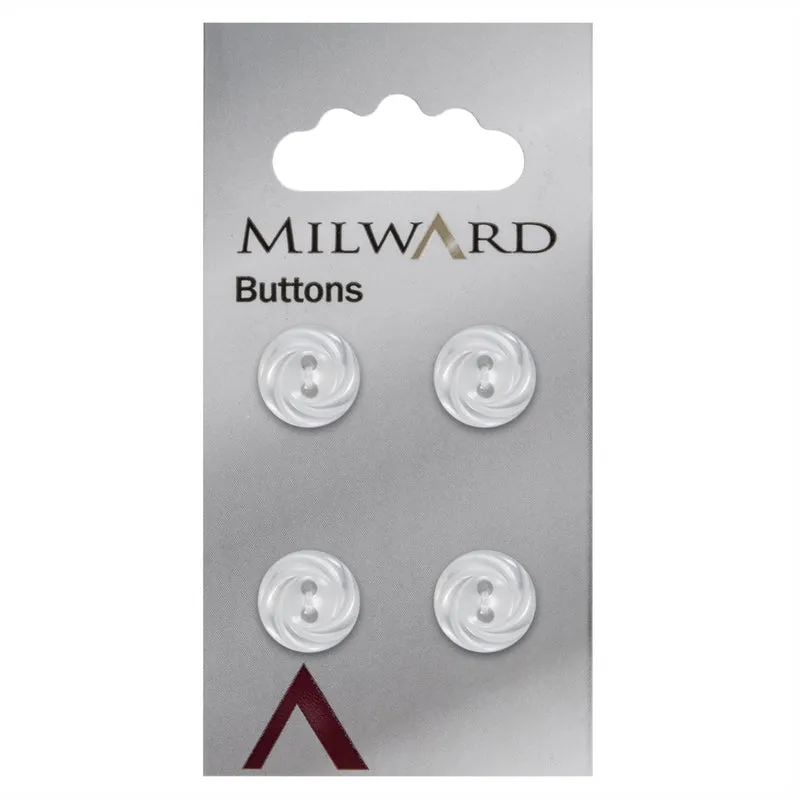 Milward Knoop met Werkje Wit 12mm (4 stuks)