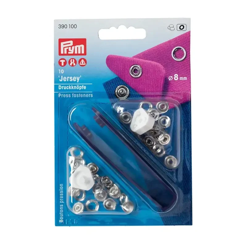 Prym Naaivrije Drukknopen Jersey Zilver 8 mm