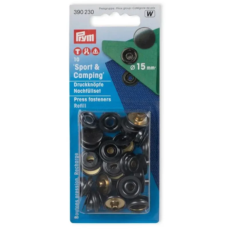 Prym Navullingen Naaivrije Drukknopen Sport & Camping 15mm Gebronsd